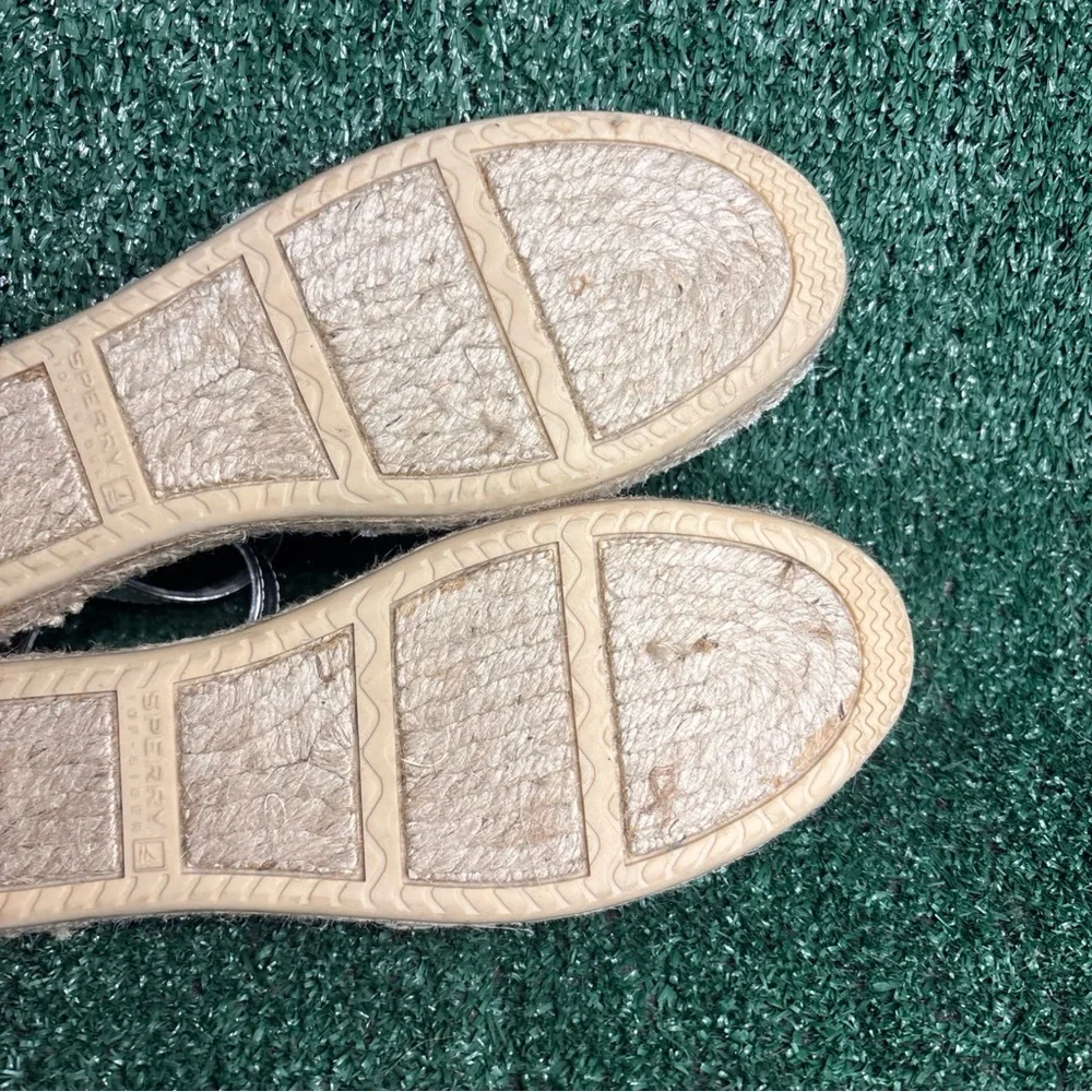 NEW SPERRY TOP SIDER HOPE TAN / SILVER WOMEN ESPADRILLE SANDAL‎ SHOES SZ 11 M